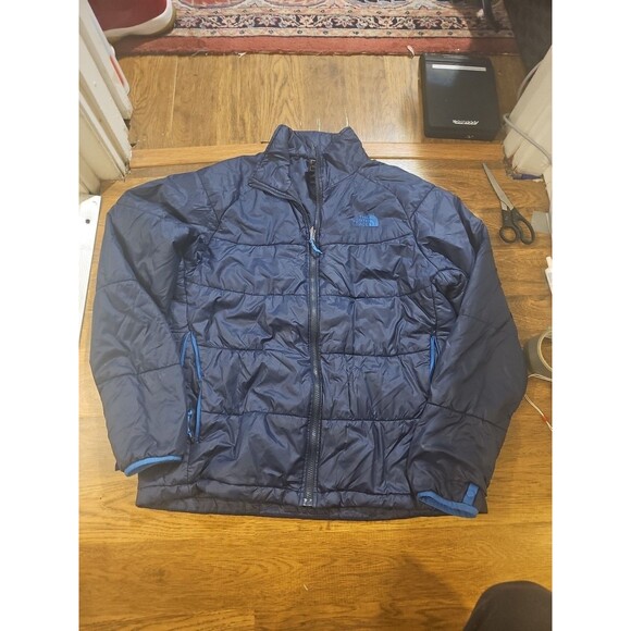 The North Face Men's Puffer Jacket Insulate Navy Blue Lightweight Full Zip L